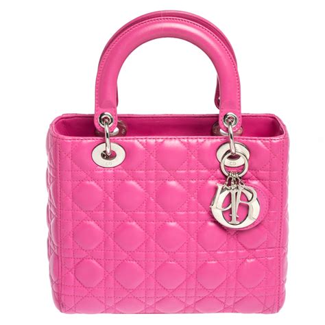 lady dior medium baby pink|Lady Dior handbag pink.